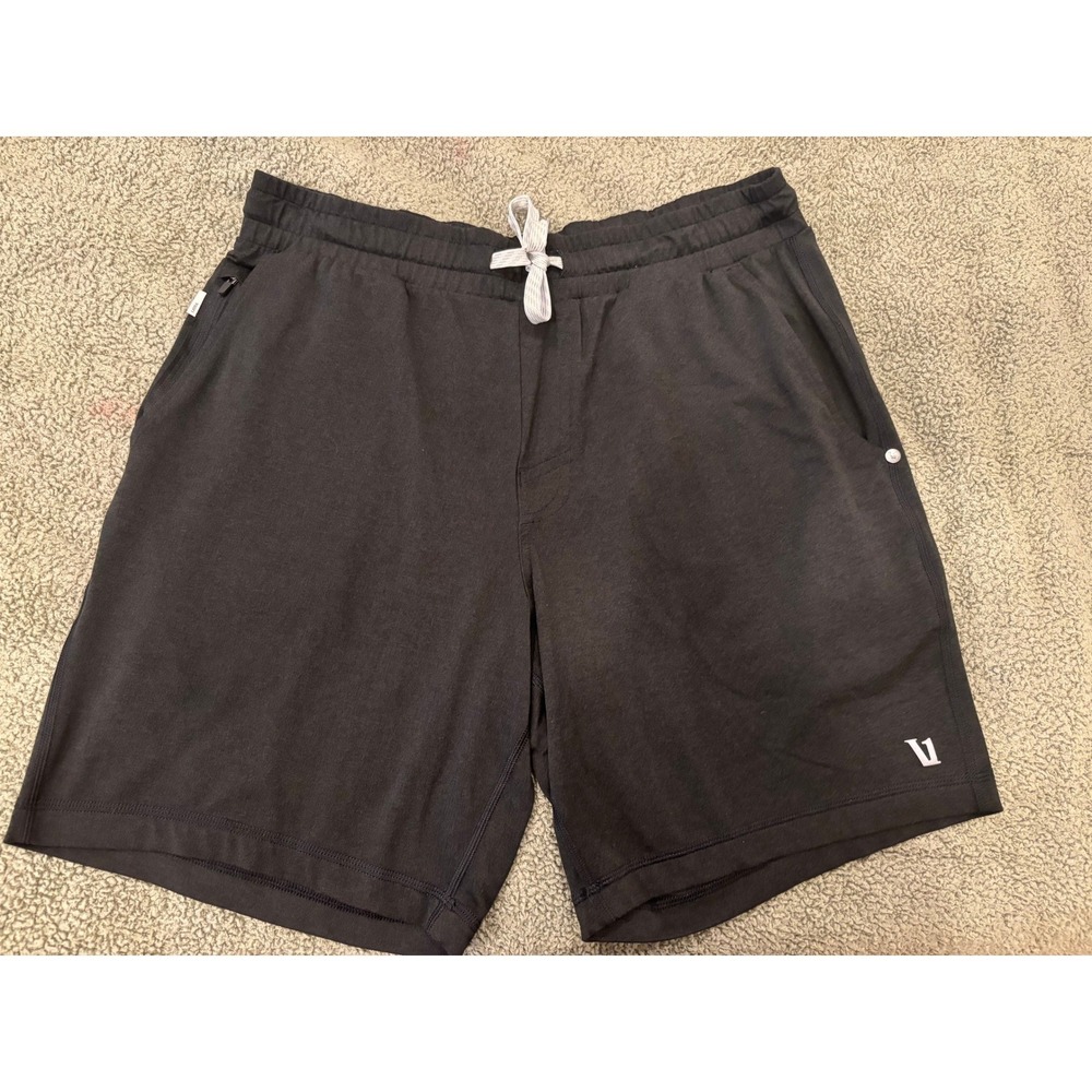 Vuori Ponto Performance Shorts Black Heather 7 Inch Inseam Mens Size M V344